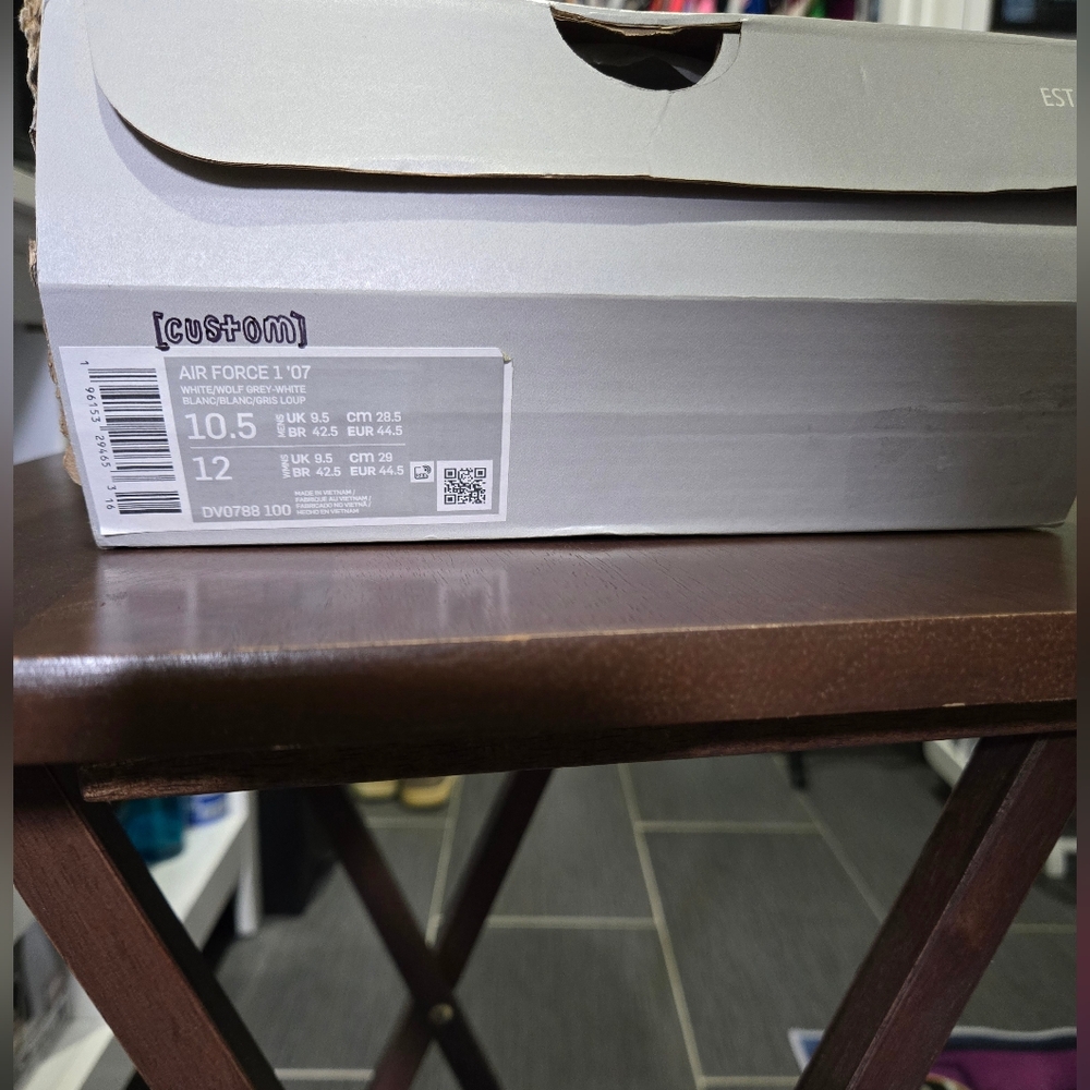 Custom Boo/DBZ Nike Air Force 1 White and Gray - Picture 13 of 15